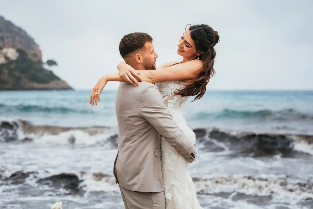 Hochzeitsfotografie Bielefeld Brautpaar am Strand (18)
